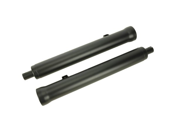 4in. Slip-On Mufflers - Black. Fits Indian Big Twin 2014up with Hard Saddle Bags.