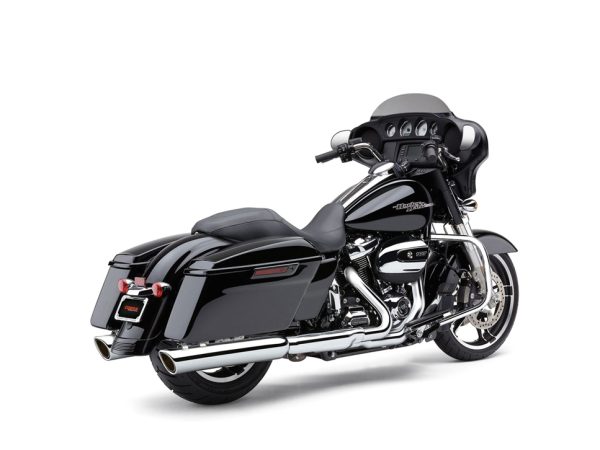 4in. 909 Back Slash Slip-On Mufflers - Chrome. Fits Touring 1995-2016 & Trike 2017-2020.