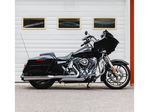 4-1/2in. Monarch Slip-On Mufflers - Chrome with Black End Caps. Fits Touring 1995-2016. - Image 3