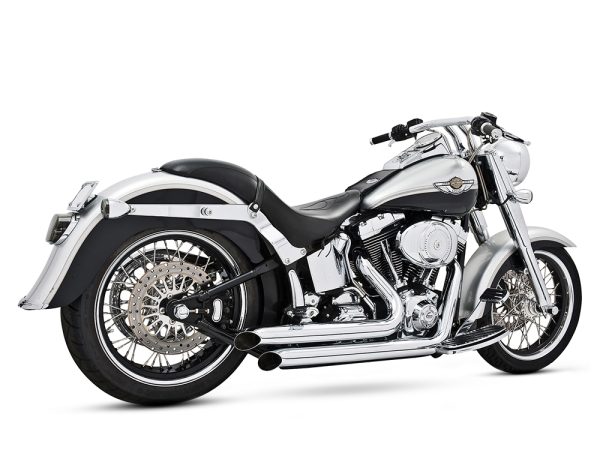 Declaration Turnouts Exhaust - Chrome. Fits Softail 1986-2017.