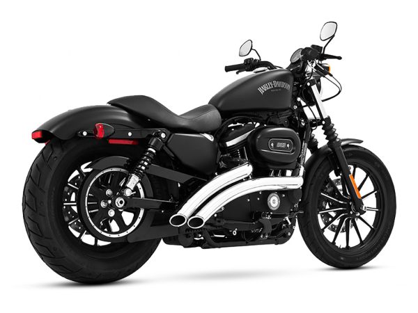 Radical Radius Exhaust - Chrome with Chrome End Caps. Fits Sportster 1986-2021. - Image 2