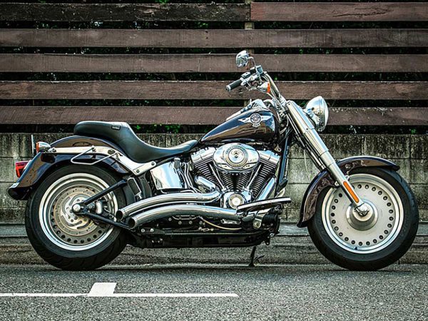 Sharp Curve Radius Exhaust - Chrome with Chrome End Caps. Fits Softail 1986-2017. - Image 2