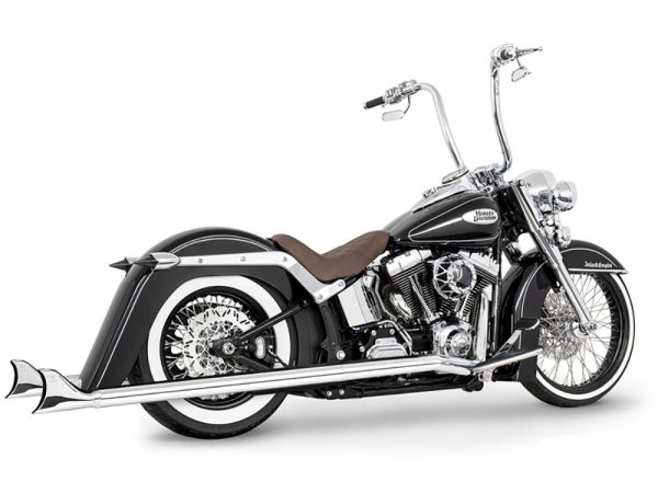 42in. Replacement SharkTail Muffer Set - Chrome. Only Fits Softail 1997-2017 Running Freedom SharkTail Exhaust Systems.