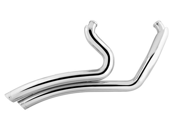 Sharp Curve Radius Exhaust - Chrome with Chrome End Caps. Fits Touring 2017up.