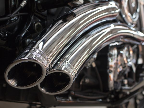 Radical Radius Exhaust - Chrome with Chrome End Caps. Fits Softail 2018up. - Image 2