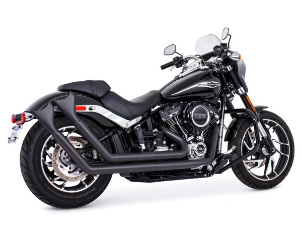 Upsweeps Exhaust - Black with Black Sharktail End Caps. Fits Softail 2018up. - Image 2