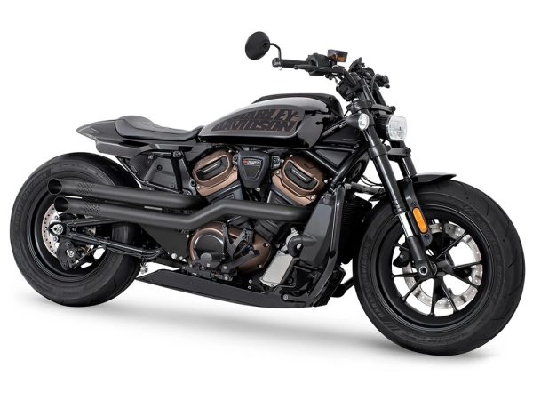 Declaration Turnouts Exhaust - Black. Fits Sportster S 2021-2023