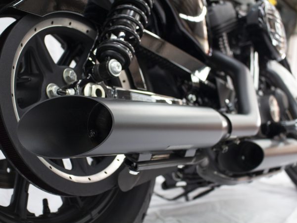 3in. HP-Plus Slash Cut Slip-On Mufflers - Black. Fits Sportster 2014-2021 - Image 2