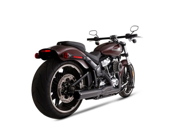 2-into-1 Exhaust - Black with Black End Cap. Fits Heritage Classic, Sport Glide, Fat Boy & Breakout 2018up. - Image 2