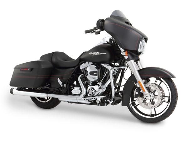 4in. Slip-On Mufflers - Chrome with Black End Caps. Fits Touring 1995-2016 & Trike 2017-2020. - Image 3