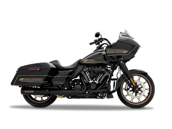 4-1/2in. HP45 Slip-On Short Race Inspired Mufflers - Black with Bronze End Caps. Fits Touring 2017up - Image 2