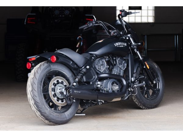 Grand National 2-into-1 Exhaust - Black with Black End Cap. Fits Indian Scout 2015-2024 - Image 2