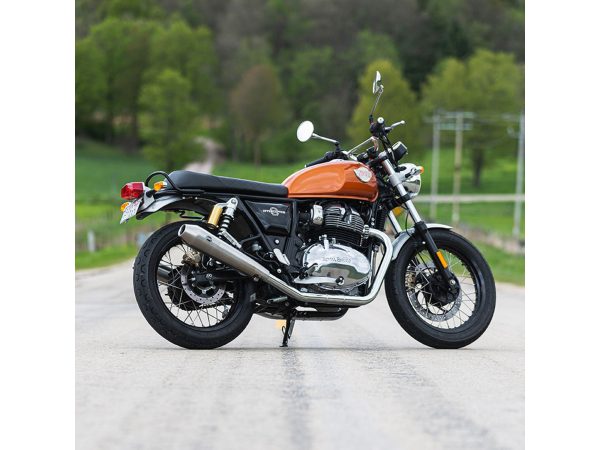 Tapered Cone Slip-On Mufflers - Stainless Steel. Fits Royal Enfield 650 Twins 2019up