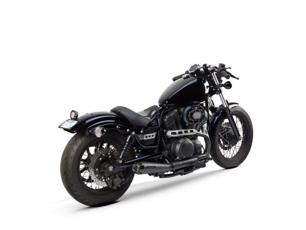 Comp-S 2-into-1 Exhaust - Black with Carbon Fiber End Cap. Fits Yamaha Bolt 2013up. - Image 2