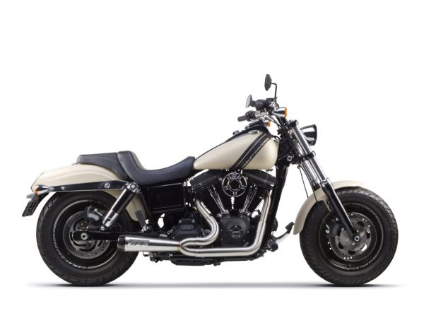 Comp-S 2-into-1 Exhaust - Stainless Steel with Carbon Fiber End Cap. Fits Dyna 2006-2017.