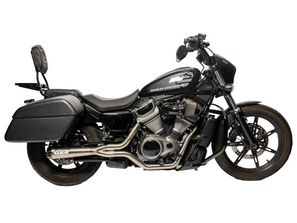 Comp-S 2-into-1 Exhaust - Stainless Steel with Carbon Fiber End Cap. Fits Nightster 975 2022up