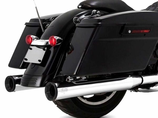 4in. Eliminator 400 Slip-On Mufflers - Chrome with Black End Caps. Fits Touring 2017up - Image 3