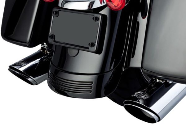 4in. Twin Slash Round Slip-On Mufflers - Chrome. Fits Touring 1995-2016 & Trike 2017-2020 - Image 3