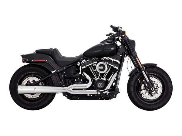 Pro Pipe 2-into-1 Exhaust - Chrome. Fits Softail 2018up Non-240 Tyre Models