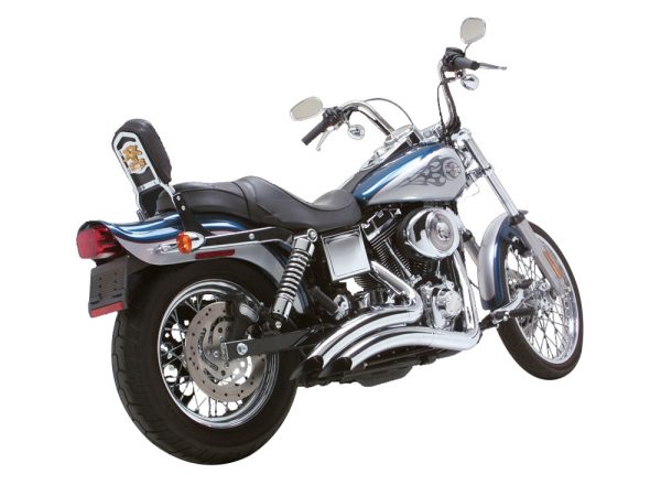 Big Radius Exhaust - Chrome. Fits Dyna 1991-2005. - Image 2