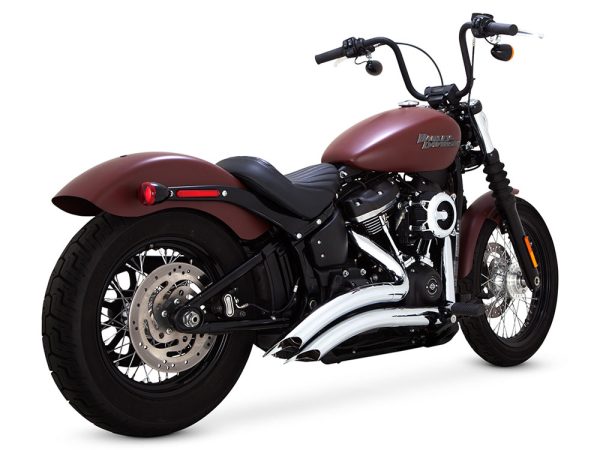 Big Radius Exhaust - Chrome. Fits Softail 2018up Non-240 Tyre Models