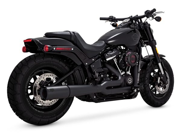 Pro Pipe 2-into-1 Exhaust - Black. Fits Softail 2018up Non-240 Tyre Models