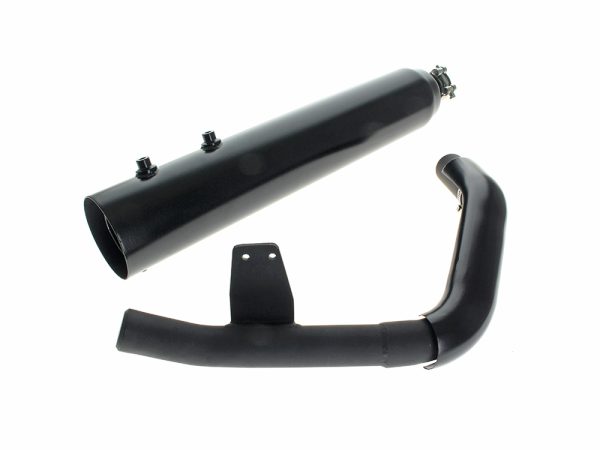 Ghost Pipe - Black. Fits Fits Touring 2017up. Running D&D Billet Cat 2-into-1 Exhaust. - Image 2