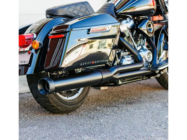 2-into-1 Monarch Exhaust - Black with Black End Cap. Fits Touring 2017up. - Image 3