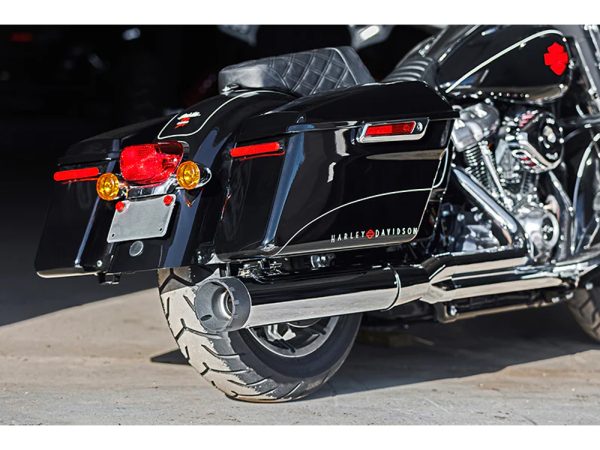 2-into-1 Monarch Exhaust - Chrome with Black End Cap. Fits Touring 2017up. - Image 3