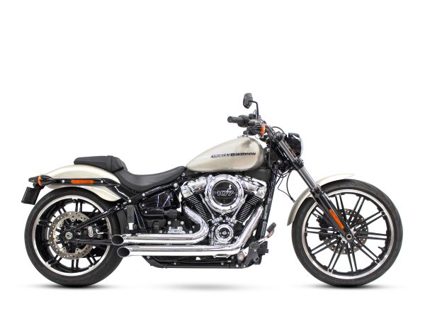 Declaration Turnouts Exhaust - Chrome. Fits Softail 2018up.