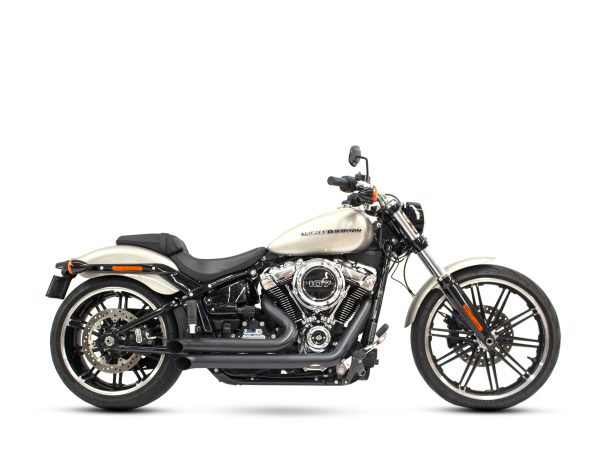 Declaration Turnouts Exhaust - Black. Fits Softail 2018up.