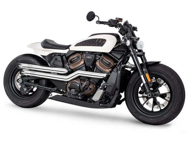 Declaration Turnouts Exhaust - Chrome. Fits Sportster S 2021-2023