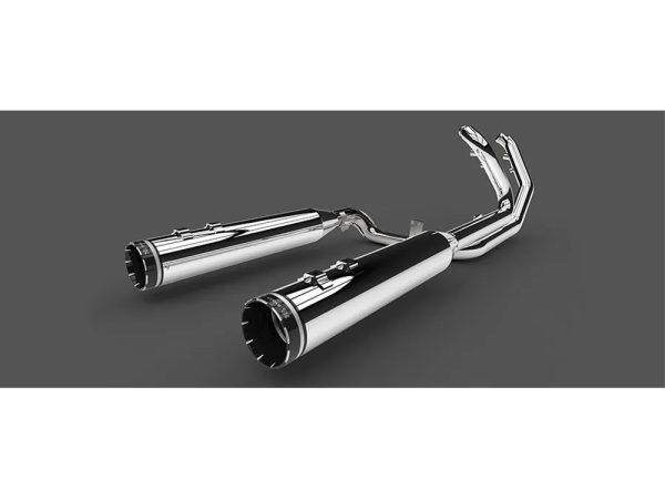 Dominator 2-into-2 Dual Exhaust - Chrome Headers with Chrome 4.5in. Mufflers. Fits Touring 2017up - Image 2