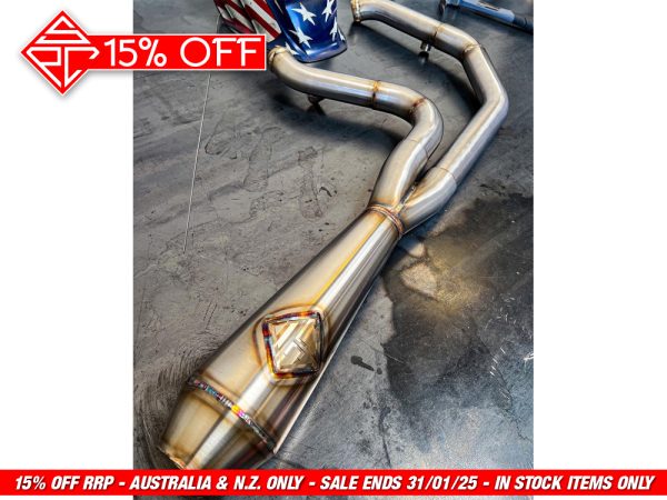 2-into-1 LaneSplitter Exhaust - Stainless Steel. Fits Softail 2018up Non-240 Rear Tyre Models.