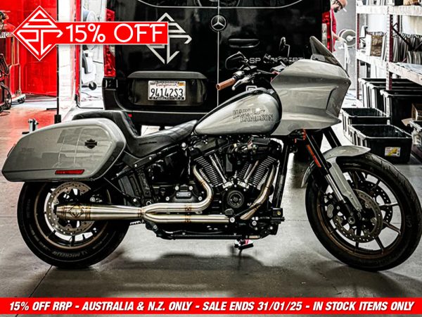 2-into-1 Mid Length Exhaust - Stainless Steel. Fits Softail 2018up Non-240 Rear Tyre Models. - Image 2