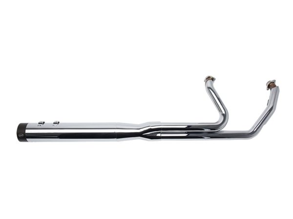 2-into-1 Sidewinder Exhaust - Chrome with Black End Cap. Fits Touring 2017up. - Image 2