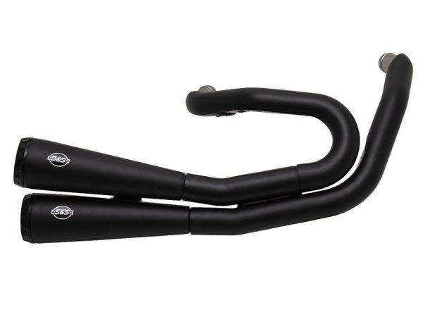 Grand National 2-into-2 Exhaust - Black with Black End Caps. Fits Street Bob, Low Rider, Slim, Fat Bob & Deluxe 2018up. - Image 4