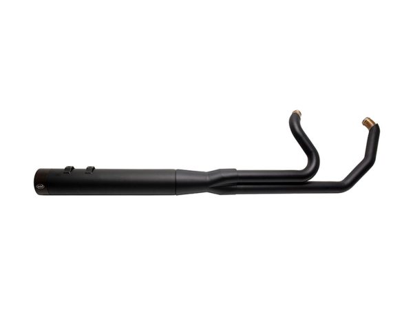 2-into-1 Sidewinder Exhaust - Black with Black End Cap. Fits Touring 1995-2016. - Image 3