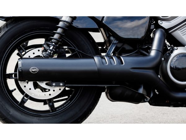 4.5in. Grand National Slip-On Muffler - Black with Black End Cap. Fits Nightster 975 2022up - Image 3