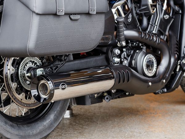 Grand National Slip-On Muffler - Chrome with Black End Cap. Fits Indian Scout 2025up - Image 4