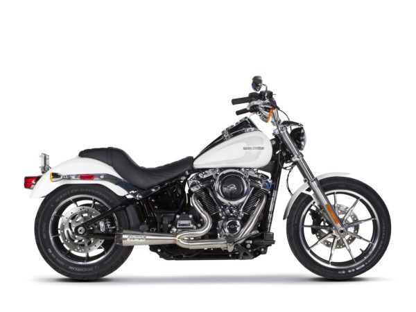 Comp-S 2-into-1 Exhaust - Stainless Steel with Carbon Fiber End Cap. Fits Softail 2018up with Non-240 Rear Tyre. - Image 2