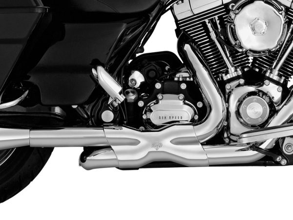 Power Duals Right Side Tuck & Under Headers - Chrome. Fits Touring 2009-2016