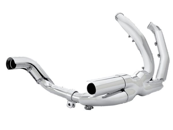 Power Duals Right Side Tuck & Under Headers - Chrome. Fits Touring 2009-2016 - Image 4