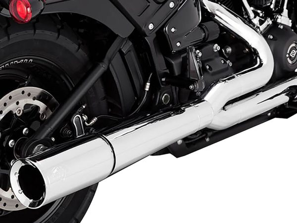 Pro Pipe 2-into-1 Exhaust - Chrome. Fits Softail 2018up Non-240 Tyre Models - Image 3