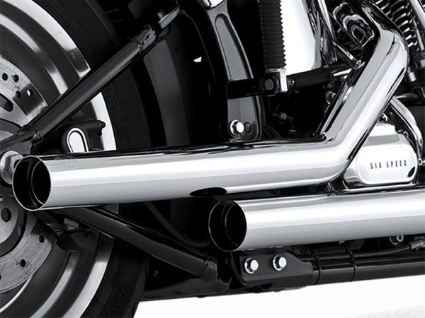 Straightshots Exhaust - Chrome. Fits Softail 1986-2017 Non-240 Tyre Models - Image 3