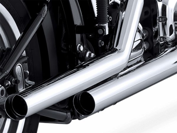 Straightshots Exhaust - Chrome. Fits Softail 1986-2017 Non-240 Tyre Models - Image 4