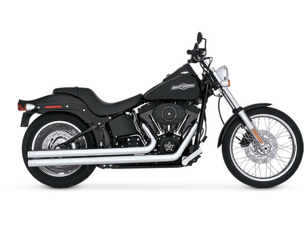 Big Shots Long Exhaust - Chrome. Fits Softail 1986-2017 Non-240 Tyre Models - Image 2