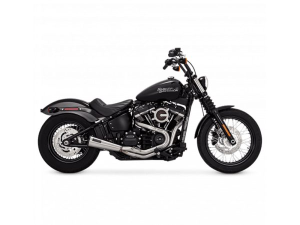 2-into-1 Upsweep Exhaust - Stainless Steel. Fits Softail 2018up Non-240 Tyre Models