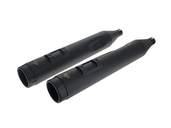 4.5in. Torquer 450 Slip-On Mufflers - Black with Black End Caps. Fits Touring 1995-2016