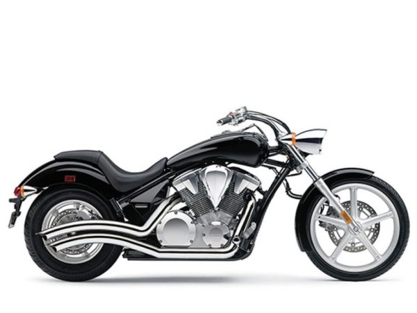 Speedster Swept Exhaust - Chrome. Fits Honda Fury, State-Line & Sabre 2010up. - Image 2